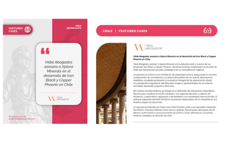 VA – Vidal Abogados ha sido reconocido en la edición 24 de The Legal Industry Reviews: Chile